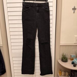 7 for all mankind Black Women's Distressed Tall Boot size 27 Jeans